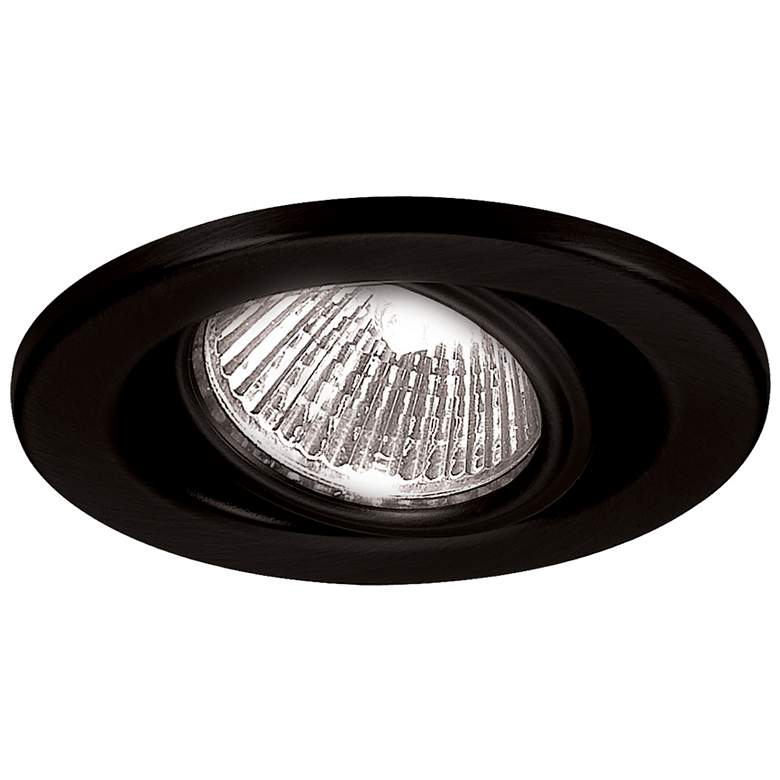 Image 1 WAC 2 1/2 inch Black Low Voltage Adjustable Recessed Trim