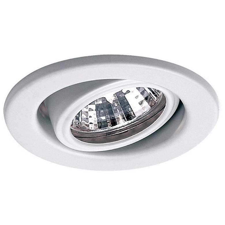 Image 1 WAC 2 1/2 inch White Low Voltage Adjustable Recessed Trim