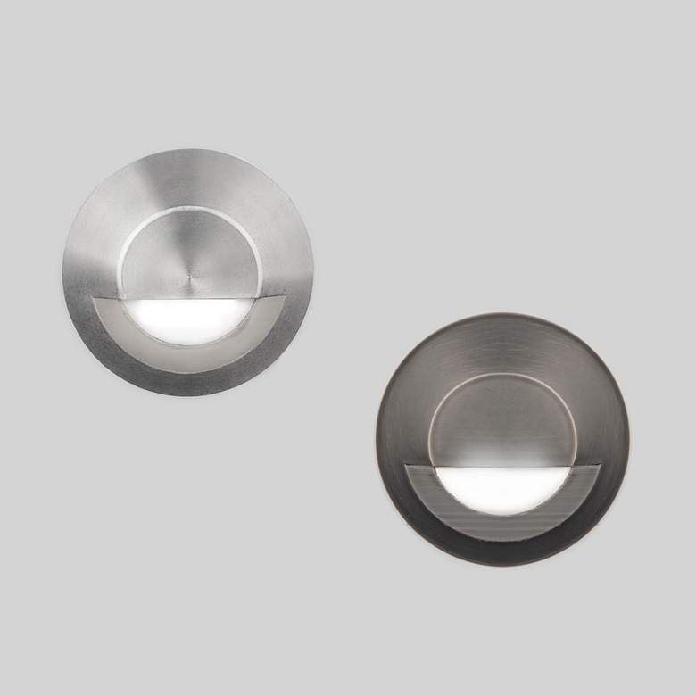 Image 2 WAC 2 3/4 inchW Stainless Steel Round LED Step and Wall Light more views