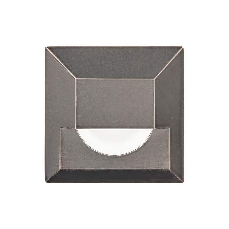 Image 1 WAC 2" Square Bronzed Steel LED In-Ground Step Light