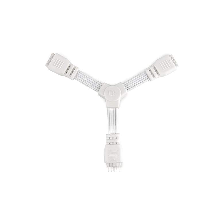 Image 1 WAC 3.06 inch Wide White 3-Way  inchY inch Connector for 24V InvisiLED