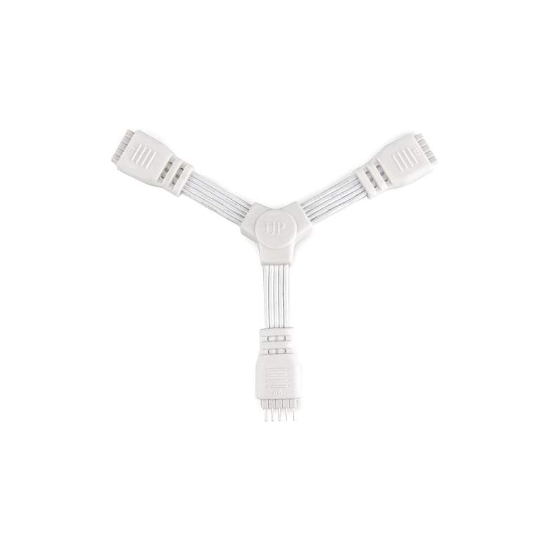Image 1 WAC 3.06" Wide White 3-Way "Y" Connector for 24V InvisiLED