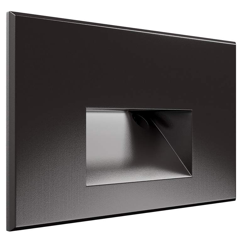 Image 1 WAC 3.13"H 1-Light Deck & Patio Light in Bronze on Brass