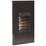 WAC 3 1/4" Wide Bronze Louvered Vertical LED Step Light