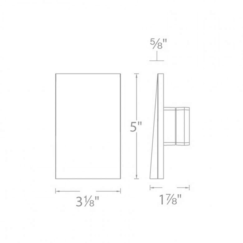 Image 2 WAC 3 1/4 inch Wide White Fluid Vertical LED Step Light more views