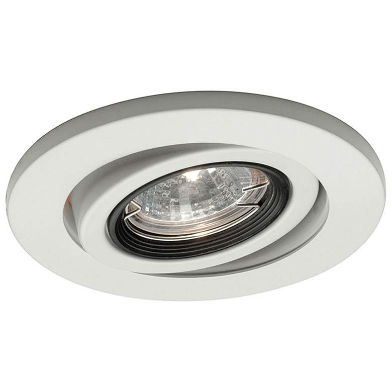 Image 1 WAC 4" White Low Voltage Adjustable Gimbal Ring Trim