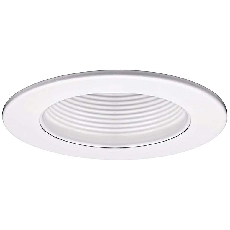 Image 1 WAC 5" White Baffle Recessed Light Trim