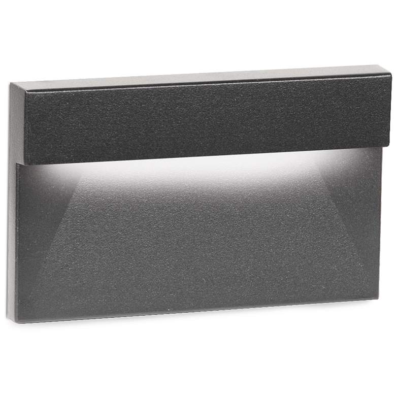 Image 1 WAC 5 inch Wide Black Geometric Downward LED Step Light