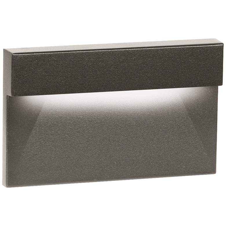 Image 1 WAC 5" Wide Bronze Geometric Downward LED Step Light
