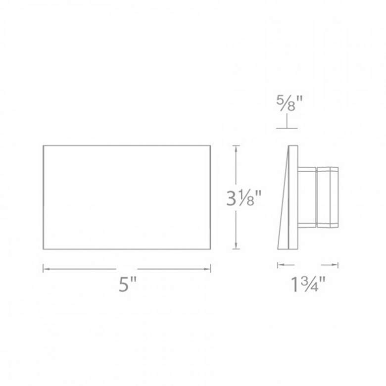 Image 2 WAC 5" Wide White Fluid Horizontal LED Step Light more views