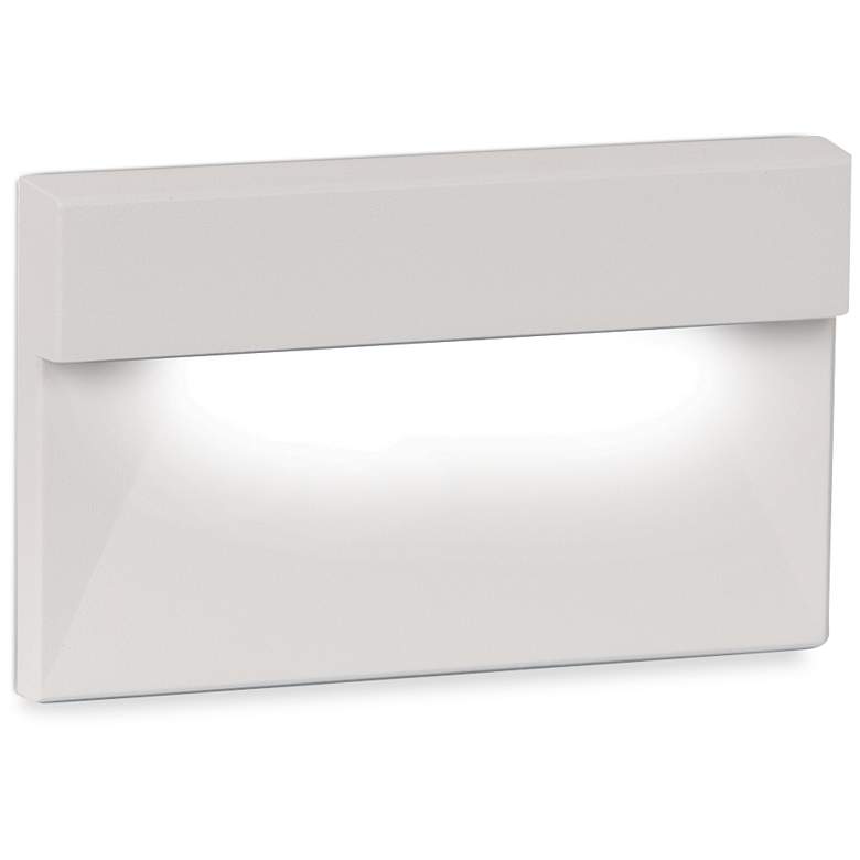 Image 1 WAC 5 inch Wide White Geometric Downward LED Step Light