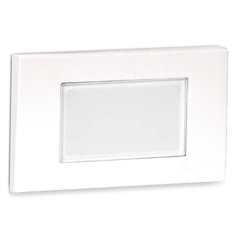 Image 1 WAC 5 inch Wide White Tempered Glass LED Step Light