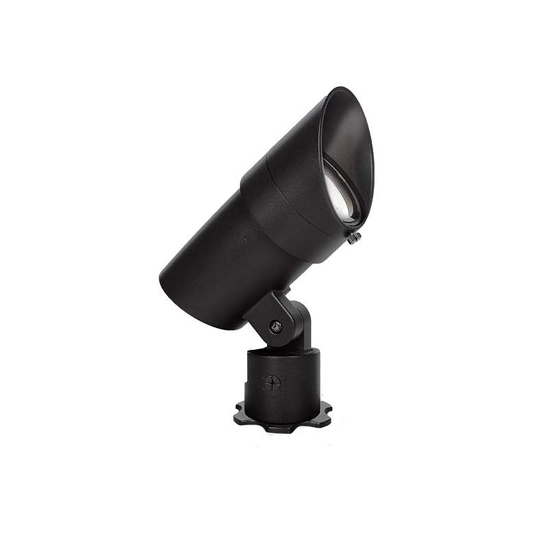 Image 1 WAC 6 1/4 inch High Black 120V LED Landscape Accent Spot Light