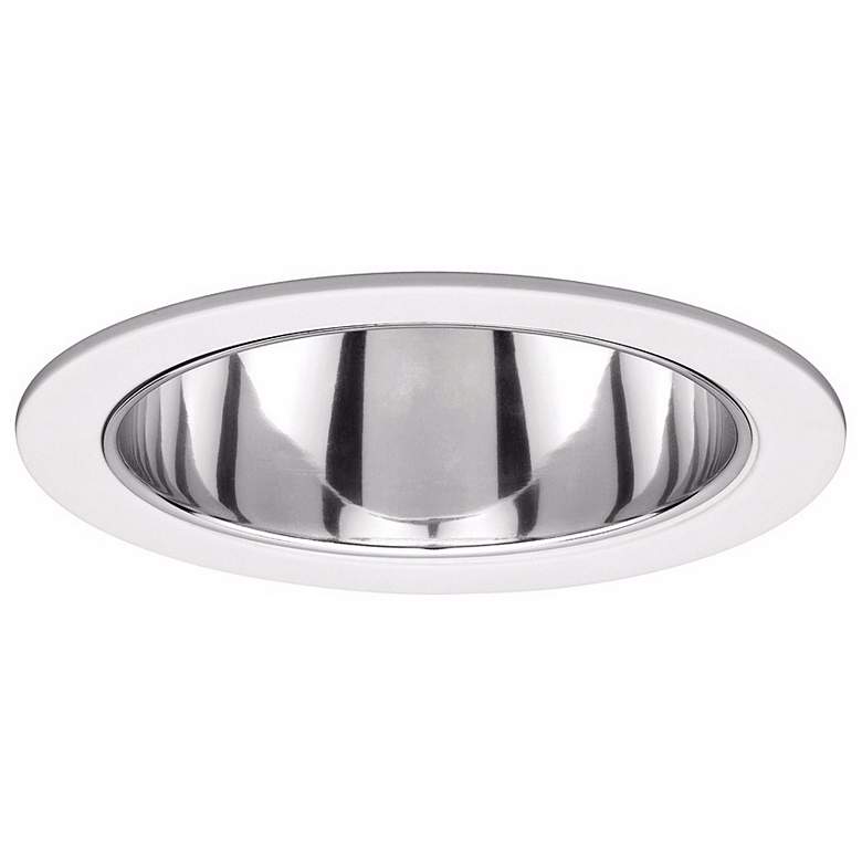 Image 1 WAC 6 inch Line Voltage Clear Reflector White Recessed Trim