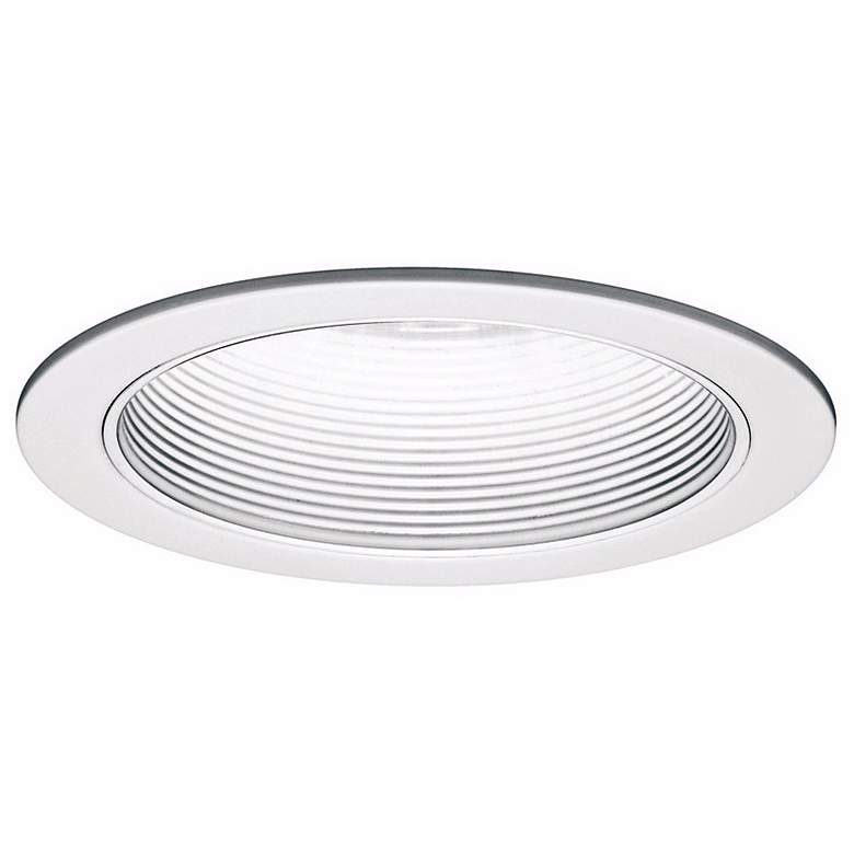 Image 1 WAC 6 inch Line Voltage White Baffle Recessed Light Trim