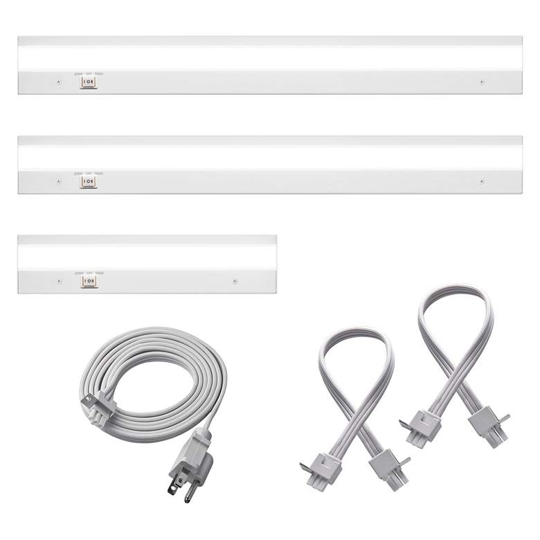 Image 1 WAC 6-Piece White LED Under Cabinet Light Kit