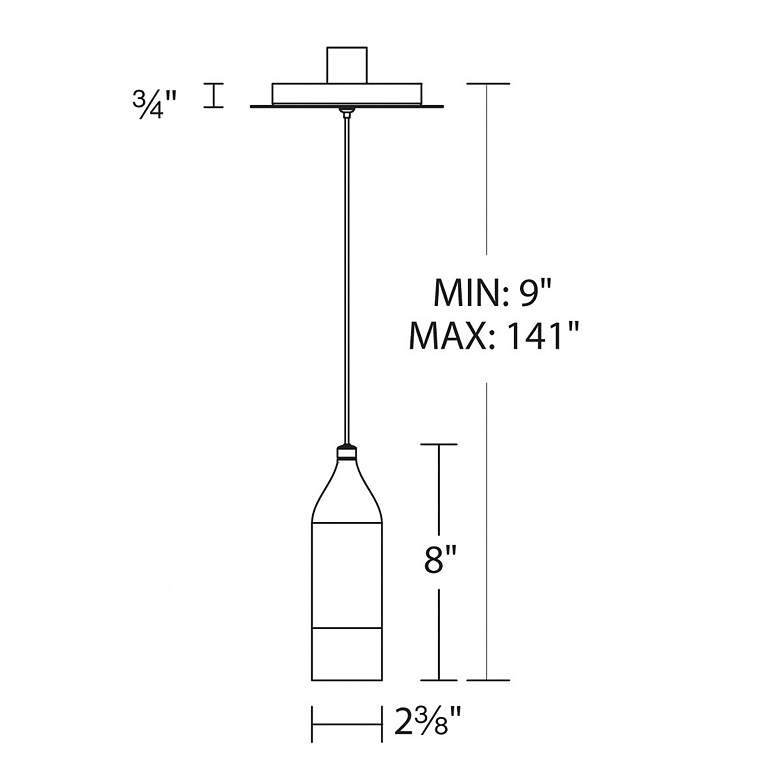 Image 4 WAC Action 2 1/2" Wide Black LED Mini Pendant more views