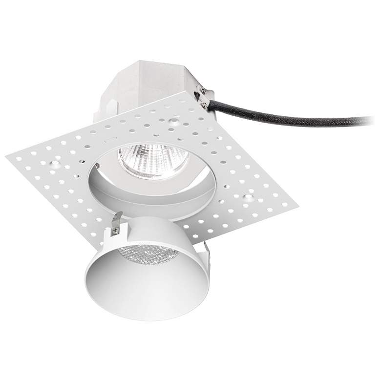 Image 1 WAC Aether 3 1/2 inch Round White LED Trimless Downlight