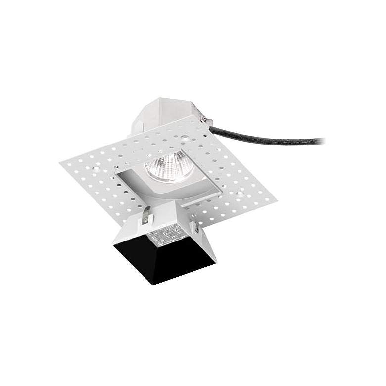 Image 1 WAC Aether 3 1/2 inch Square Black LED Trimless Downlight