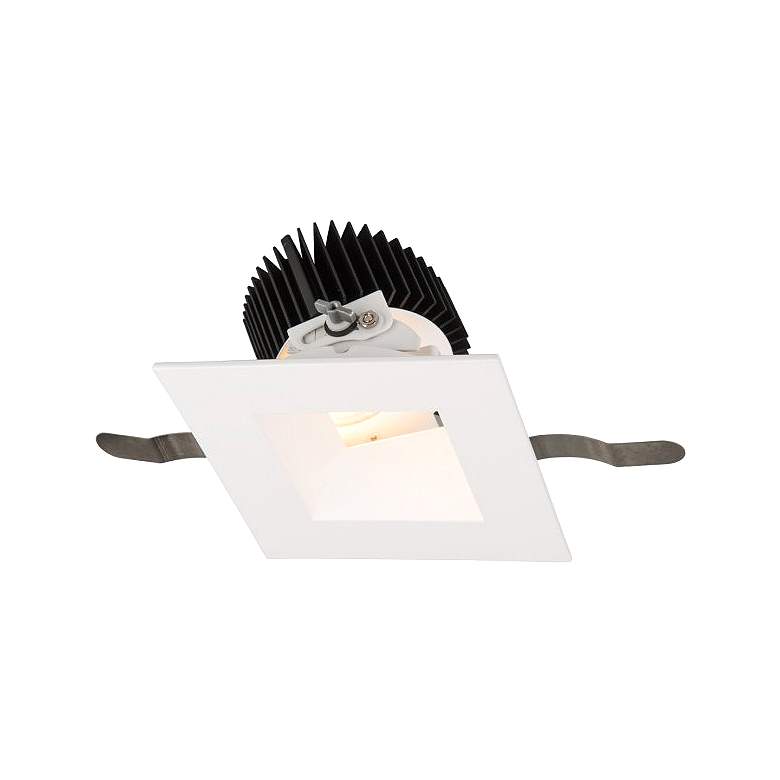 Image 1 WAC Aether 3 1/2 inch Square White LED Adjustable Downlight