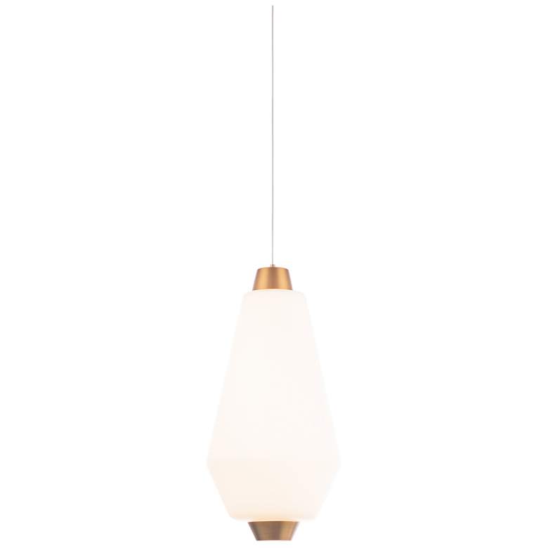 Image 1 WAC Amelia 7" Wide Aged Brass LED Mini Pendant Light