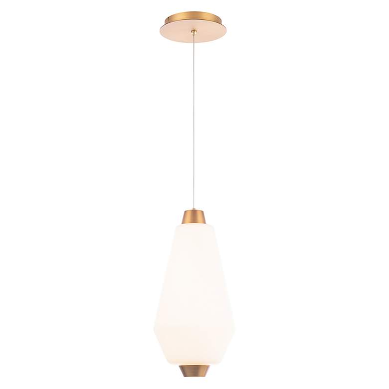 Image 2 WAC Amelia 7" Wide Aged Brass LED Mini Pendant Light more views