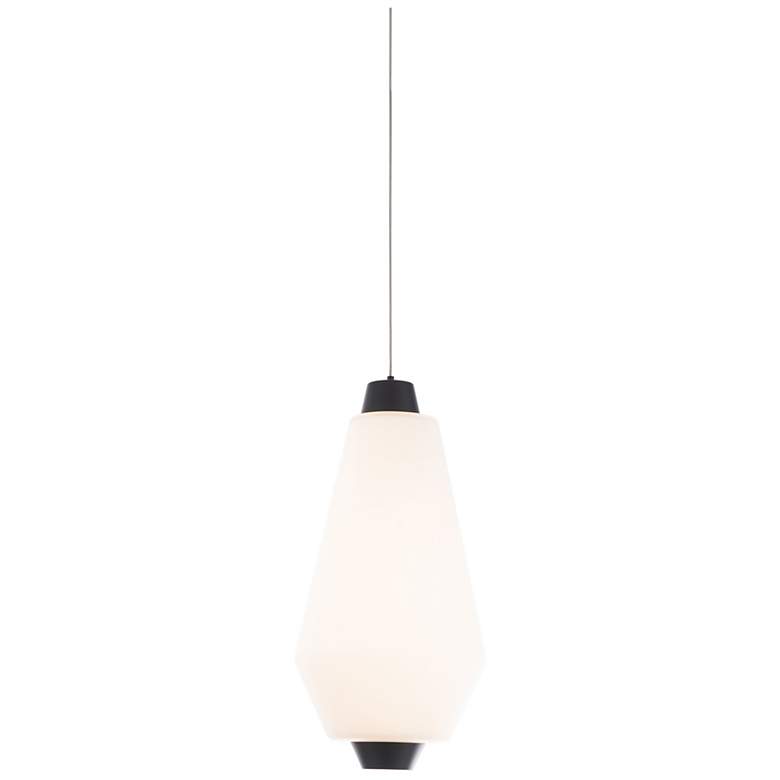 Image 1 WAC Amelia 7" Wide Black Metal LED Mini Pendant