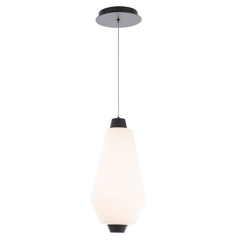 Image 2 WAC Amelia 7" Wide Black Metal LED Mini Pendant more views