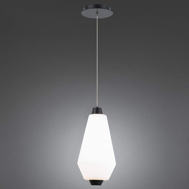 Image 3 WAC Amelia 7" Wide Black Metal LED Mini Pendant more views