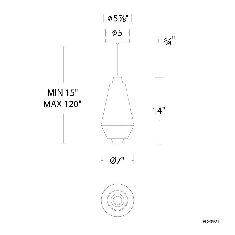 Image 4 WAC Amelia 7" Wide Black Metal LED Mini Pendant more views