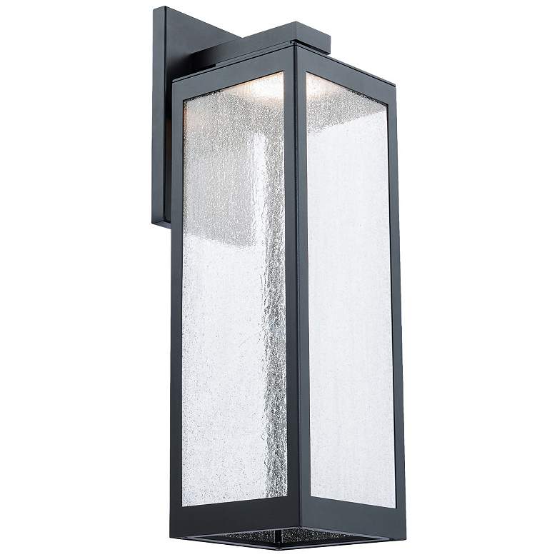 Image 1 WAC Amherst 22" High Black Aluminum LED Outdoor Wall Light