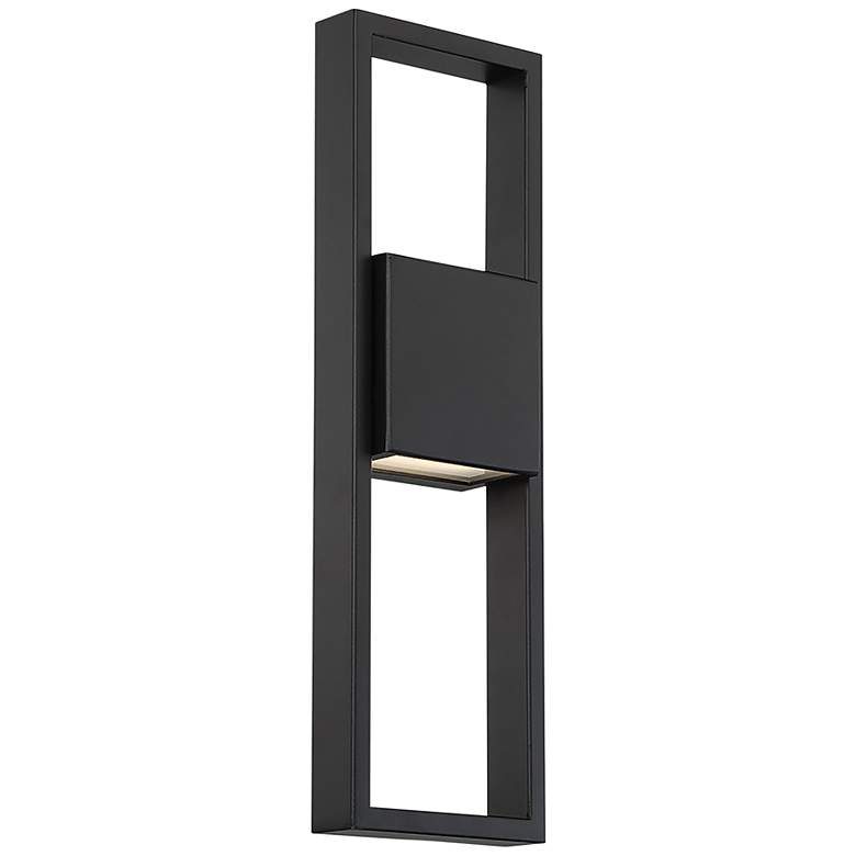 Image 1 WAC Archetype 18 inch High Black Finish Modern LED Outdoor Wall Light