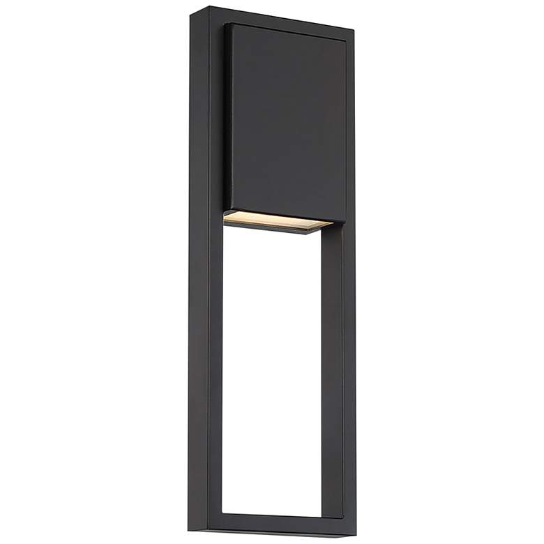 Image 1 WAC Archetype 18 inch High Black Metal LED Outdoor Wall Light