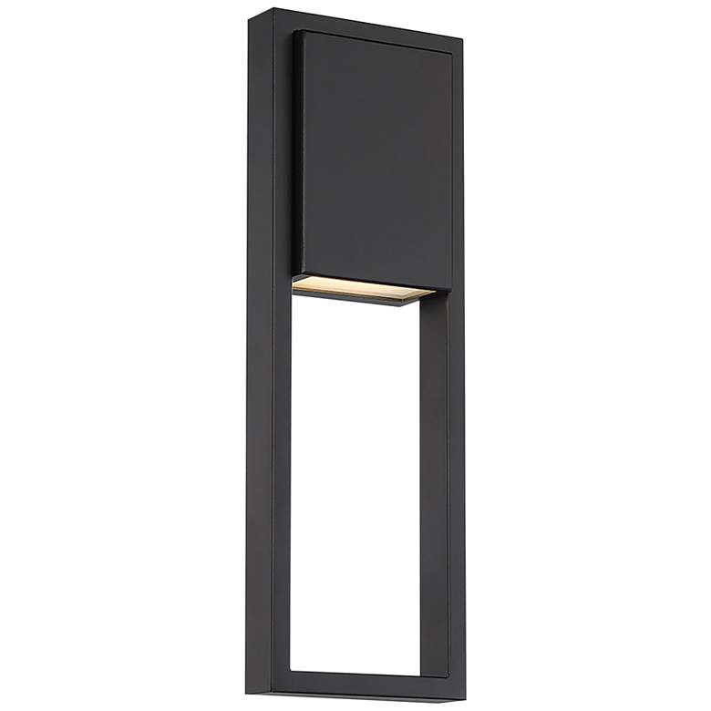 Image 1 WAC Archetype 18" High Black Metal LED Outdoor Wall Light