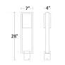 6_WAC Archetype 28" High Black Finish Modern Outdoor Post Light more views