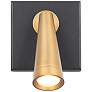 WAC Arne 6 3/4" High Black Aged Brass LED Swing Arm Reading Light