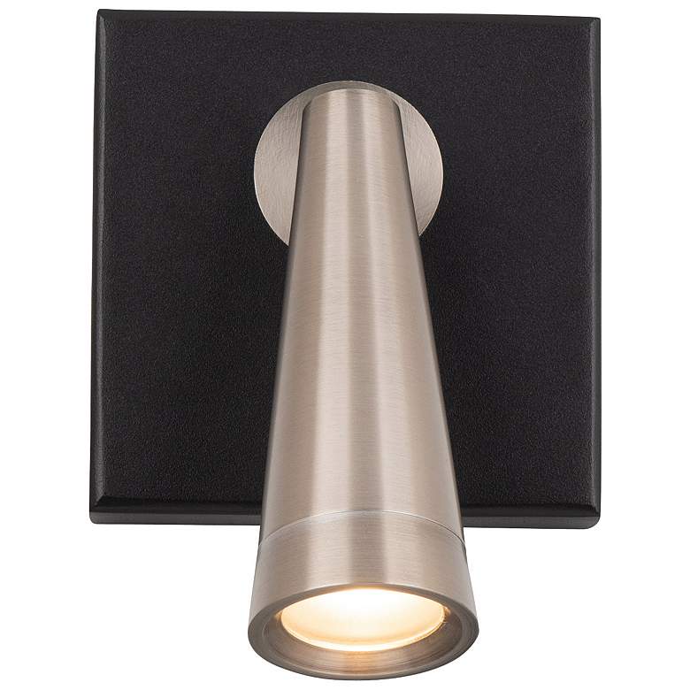 Image 3 WAC Arne Black Aged Brushed Nickel LED Swing Arm Wall Light more views