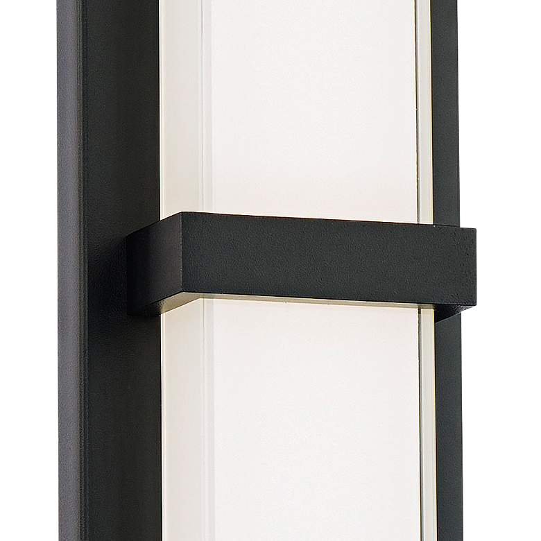 Image 2 WAC Bandeau 16" High Black Aluminum LED Outdoor Wall Light more views
