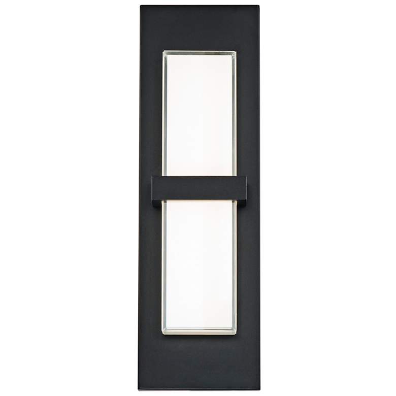 Image 3 WAC Bandeau 16" High Black Aluminum LED Outdoor Wall Light more views