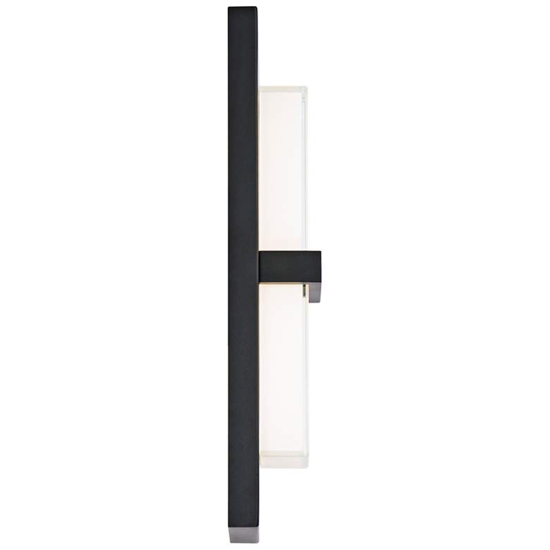 Image 4 WAC Bandeau 16" High Black Aluminum LED Outdoor Wall Light more views