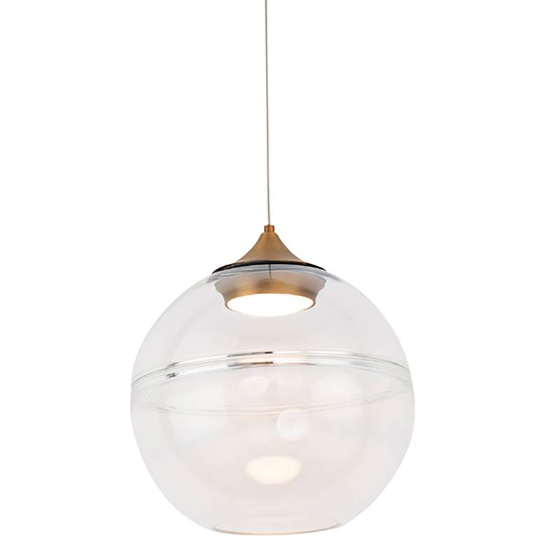 Image 1 WAC Bistro 10" Wide Aged Brass LED Mini Pendant