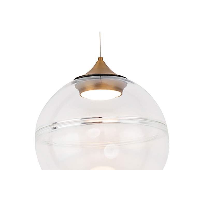 Image 2 WAC Bistro 10" Wide Aged Brass LED Mini Pendant more views