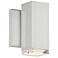 WAC Block 6" High Modern Brushed Aluminum Outdoor LED Wall Light