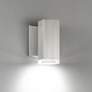 1_WAC Block 6" High Modern Brushed Aluminum Outdoor LED Wall Light