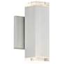 WAC Block 8" High Brushed Aluminum Dark Sky Modern Outdoor Light