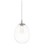 2_WAC Bolla 6" Wide Chrome Iron LED Oval Mini Pendant