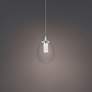 4_WAC Bolla 6" Wide Chrome Iron LED Oval Mini Pendant more views