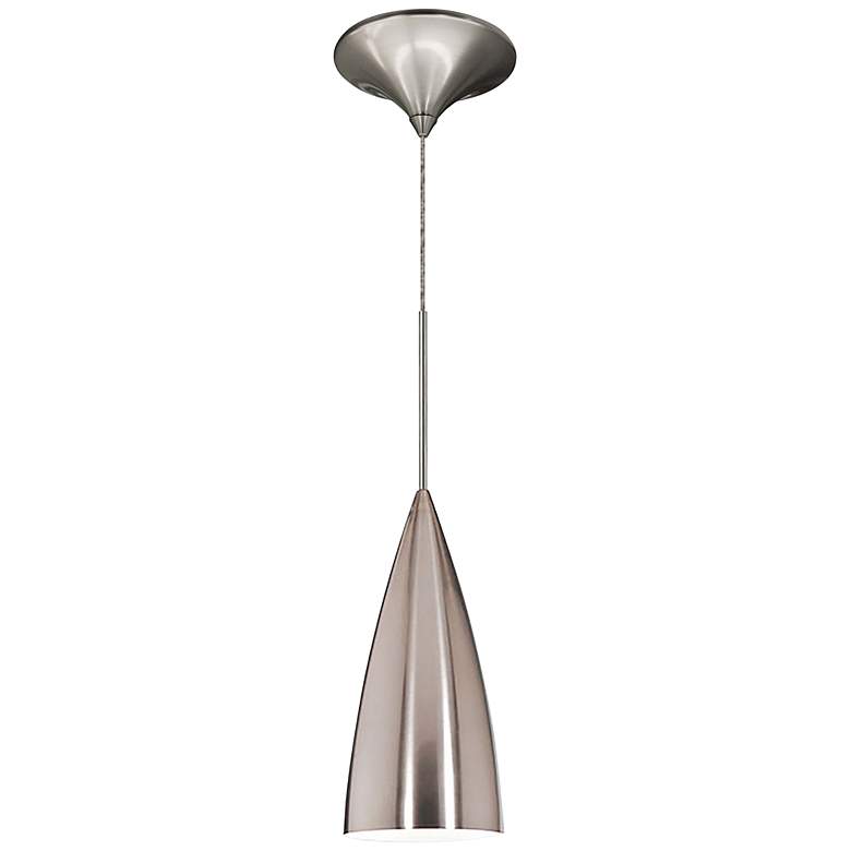 Image 1 WAC Bullet 4"W Brushed Nickel Quick Connect LED Mini Pendant