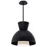 2_WAC Carafe 16" Wide Black LED Hourglass Pendant Light