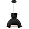 WAC Carafe 16" Wide Black LED Hourglass Pendant Light